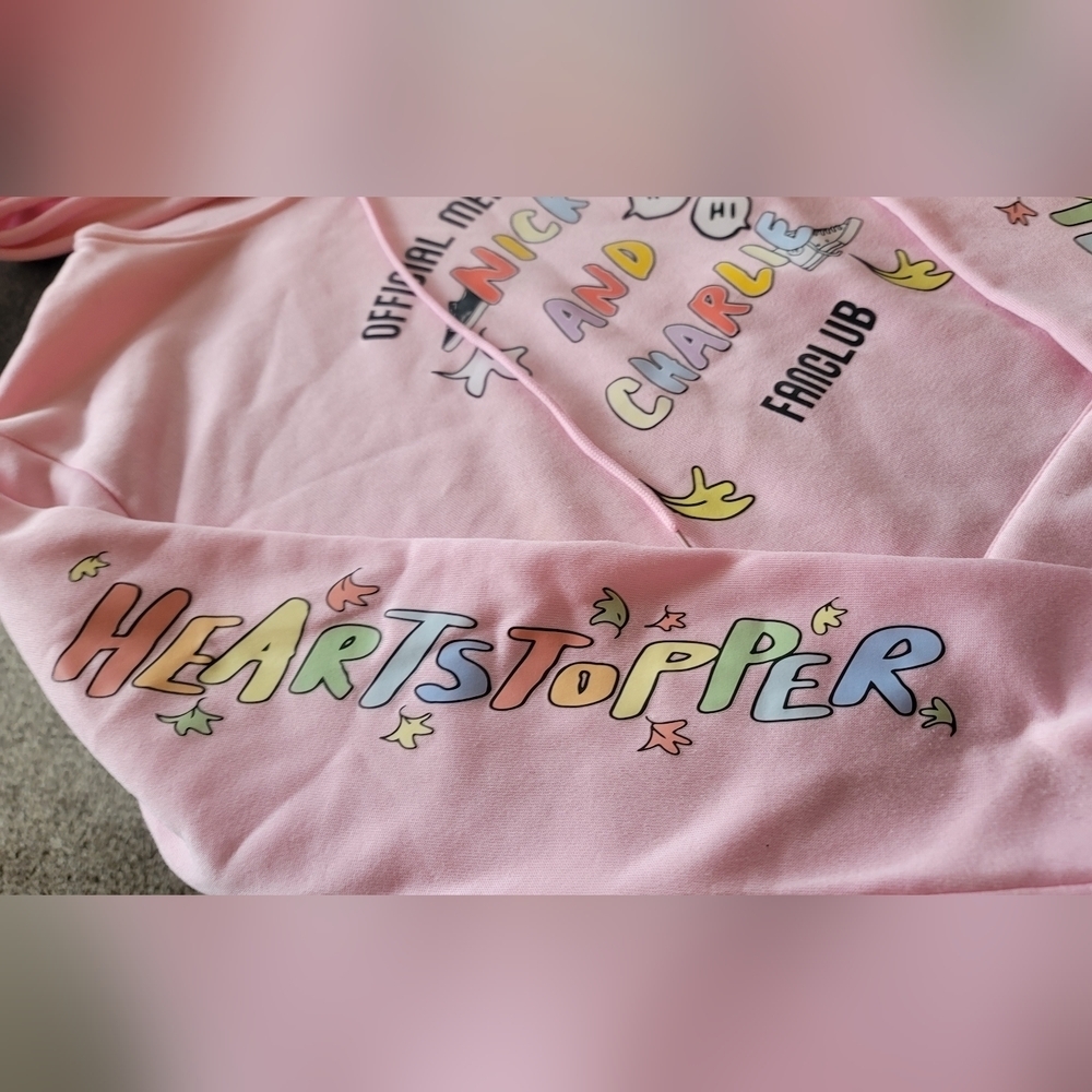 Pink Hoodie Charlie Heartstopper Fan Hoodie Women's Jacket Manga Book - Picture 2 of 4